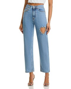 �G���A ���f�B�[�X �{�g���X �f�j���p���c �W�[���Y AREA Crystal Heart Jeans in Light Light Blue �u���[