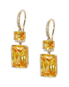 ifB[ fB[X ANZT[ sAXECO Nadri Macaron Cubic Zirconia Double Drop Earrings in 18K Gold Plated Gold/Yellow CG[