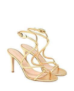 �W�������B�g ���b�V ���f�B�[�X �V���[�Y �T���_�� Gianvito Rossi Women's Black Mamba 85 Sandals Gold Nappa �S�[���h
