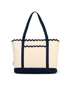 AAh fB[X obO g[gobO Ame & Lulu Court to Coast Tote Natural with Navy Trim lCr[