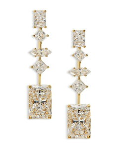 ifB[ fB[X ANZT[ sAXECO Nadri Rare Jewels Cubic Zirconia Linear Drop Earrings in 18K Gold Plated Gold S[h