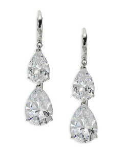 ifB[ fB[X ANZT[ sAXECO Nadri Cubic Zirconia Pear Double Drop Earrings Silver Vo[