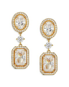 ifB[ fB[X ANZT[ sAXECO Nadri Nadra Radiant Cubic Zirconia Halo Double Drop Earrings in 18K Gold Plated Gold S[h