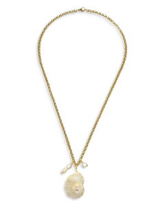 ANA fB[X ANZT[ lbNXE`[J[Ey_ggbv [X AQUA 8 Other Reasons Conch Pendant Necklace 19-22" - Exclusive Gold S[h