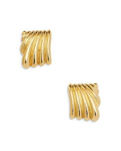 ANA fB[X ANZT[ sAXECO AQUA Wavy Square Stud Earrings - Exclusive Gold S[h