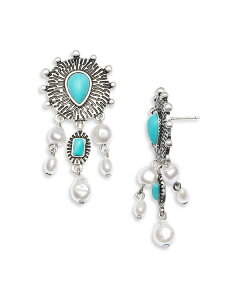 ANA fB[X ANZT[ sAXECO AQUA Mixed Stone Drop Earrings - Exclusive Silver Vo[