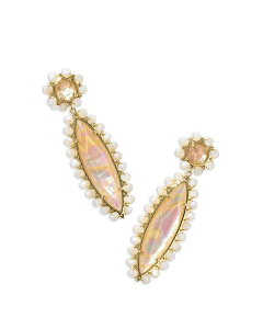 �P���h���X�R�b�g ���f�B�[�X �A�N�Z�T���[ �s�A�X�E�C�������O Kendra Scott Genevieve Iridescent Abalone Beaded Statement Earrings White/Gold �z���C�g