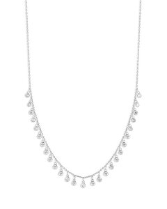 ANA fB[X ANZT[ lbNXE`[J[Ey_ggbv [X AQUA Charm Necklace in Sterling Silver or Gold Plated Sterling Silver 16"-18"- Exclusive Silver Vo[