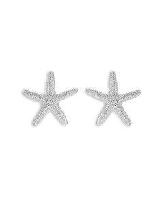 �G�e�B�J ���f�B�[�X �A�N�Z�T���[ �s�A�X�E�C�������O Ettika Textured Starfish Statement Stud Earrings Silver �V���o�[