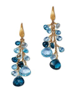 �}���R �r�`�F�S ���f�B�[�X �A�N�Z�T���[ �s�A�X�E�C�������O Marco Bicego 18K Yellow Gold Paradise Topaz Swiss Blue & London Blue Topaz Multi Strand Statement Drop Earrings Blue/Gold �u���[
