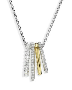 XtXL[ fB[X ANZT[ lbNXE`[J[Ey_ggbv [X Swarovski Hyperbola Crystal Multi Ring Pendant Necklace Tone & Rhodium Plated 14.87"-16.87" Silver/Gold S[h