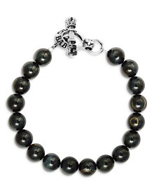 キングベイビー レディース アクセサリー ブレスレット・バングル・アンクレット King Baby Studio Blue Tiger Eye Bead Bracelet Blue/Silver