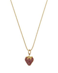 �V�h�j�[�G���@�� ���f�B�[�X �A�N�Z�T���[ �l�b�N���X�E�`���[�J�[�E�y���_���g�g�b�v ���[�X Sydney Evan 14K Yellow Gold Ruby & Diamond Strawberry Pendant Necklace 18 Gold �S�[���h