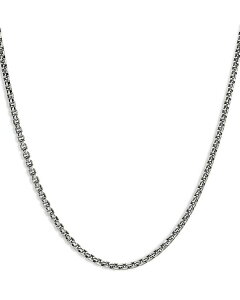WEn[fB[ fB[X ANZT[ lbNXE`[J[Ey_ggbv [X JOHN HARDY Sterling Silver Chain Box Link Necklace 22/24" Silver Vo[