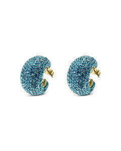 ANA fB[X ANZT[ sAXECO AQUA Blue Pav Hoop Earrings - Exclusive Blue/Gold u[