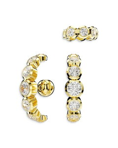 XtXL[ fB[X ANZT[ sAXECO Swarovski Imber Crystal Ear Cuff & Stud Earrings Set Two Tone