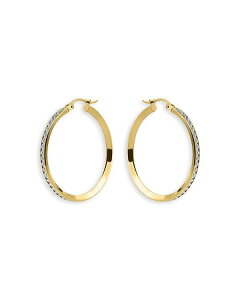ANA fB[X ANZT[ sAXECO AQUA Pav Hoop Earrings in 18K Gold Plated Sterling Silver - Exclusive Gold S[h
