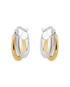 ANA fB[X ANZT[ sAXECO AQUA Two-Tone Double Hoop Earrings Two Tone