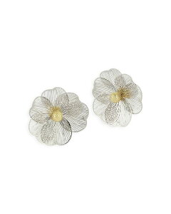ANA fB[X ANZT[ sAXECO AQUA Flower Statement Stud Earrings - Exclusive Two Tone