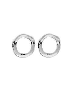 GeBJ fB[X ANZT[ sAXECO Ettika Open Circle Drop Earrings Silver Vo[