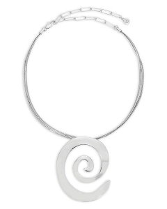 GeBJ fB[X ANZT[ lbNXE`[J[Ey_ggbv [X Ettika Aura Swirl Pendant Necklace 12"-17" Silver Vo[