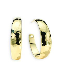 Cb|X^ fB[X ANZT[ sAXECO IPPOLITA 18K Yellow Gold Classico Hammered Medium Hoop Earrings Gold S[h