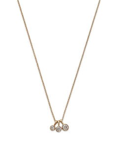 [ & hE fB[X ANZT[ lbNXE`[J[Ey_ggbv [X Moon & Meadow 14K Yellow Gold Lab Grown Diamond Triple Bezel Collar Necklace 16-18" Gold S[h