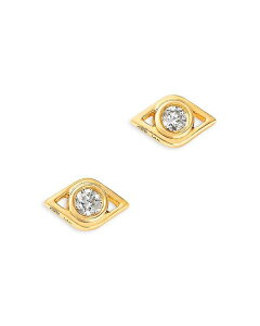 �V�h�j�[�G���@�� ���f�B�[�X �A�N�Z�T���[ �s�A�X�E�C�������O Sydney Evan 14K Yellow Gold Diamond Open Evil Eye Stud Earrings Gold �S�[���h