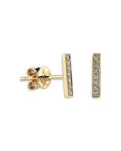 �V�h�j�[�G���@�� ���f�B�[�X �A�N�Z�T���[ �s�A�X�E�C�������O Sydney Evan 14k Yellow Gold Diamond Bar Stud Earrings Gold �S�[���h