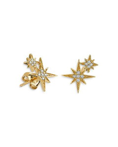 �V�h�j�[�G���@�� ���f�B�[�X �A�N�Z�T���[ �s�A�X�E�C�������O Sydney Evan 14K Yellow Gold Diamond Double Stardust Stud Earrings Gold �S�[���h