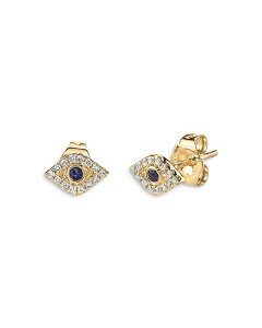 �V�h�j�[�G���@�� ���f�B�[�X �A�N�Z�T���[ �s�A�X�E�C�������O Sydney Evan 14k Yellow Gold Blue Sapphire & Diamond Evil Eye Stud Earrings Blue/Gold �u���[