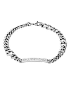 oVAK fB[X ANZT[ lbNXE`[J[Ey_ggbv [X Balenciaga Plate Twist Necklace Antique Silver Vo[