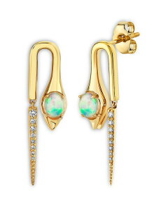 �V�h�j�[�G���@�� ���f�B�[�X �A�N�Z�T���[ �s�A�X�E�C�������O Sydney Evan 14K Yellow Gold Opal & Diamond Snake Drop Earrings Gold �S�[���h