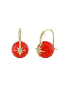 �V�h�j�[�G���@�� ���f�B�[�X �A�N�Z�T���[ �s�A�X�E�C�������O Sydney Evan 14K Yellow Gold Diamond Starburst & Red Coral Drop Earrings Gold �S�[���h