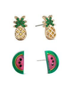 oEuo[ fB[X ANZT[ sAXECO BAUBLEBAR Pick Of The Tropics Pav Pineapple & Watermelon Slice Stud Earrings Set of 2 Multi }`J[