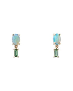 �_�u�����[�E�F�C�N ���f�B�[�X �A�N�Z�T���[ �s�A�X�E�C�������O WWAKE 14K Yellow Gold Opal & Tourmaline Stela Earrings Gold �S�[���h