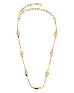 GeBJ fB[X ANZT[ lbNXE`[J[Ey_ggbv [X Ettika Baguette Crystal Oval Dome Simple Chain Necklace 12"-17" Gold S[h