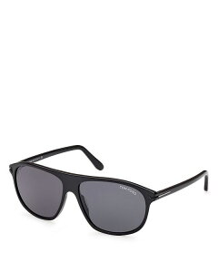 【送料無料】 トム・フォード レディース サングラス・アイウェア アクセサリー Prescott Square Sunglasses 60mm Black/Gray Solid