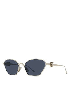 yz Gx fB[X TOXEACEFA ANZT[ Anagram Cat Eye Sunglasses 57mm Silver/Denim