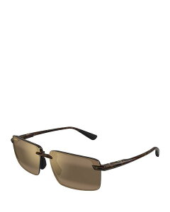 yz }ECW fB[X TOXEACEFA ANZT[ Laulima Rimless Rectangular Sunglasses 61mm Shiny Dark