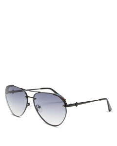 J[gWFCK[h fB[X ANZT[ TOXEACEFA KURT GEIGER LONDON Aviator Sunglasses 60mm Black ubN