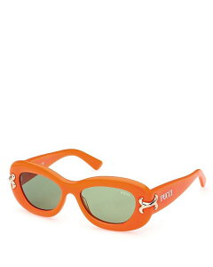 vb` fB[X ANZT[ TOXEACEFA Pucci Geometric Sunglasses 52mm Orange/Green Solid IW
