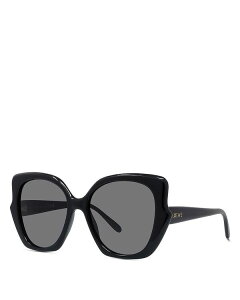 【送料無料】 ロエベ レディース サングラス・アイウェア アクセサリー Thin Geometric Sunglasses 54mm Black/Gray Solid
