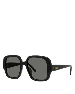 yz Gx fB[X TOXEACEFA ANZT[ Thin Square Sunglasses 54mm Black/Gray Solid