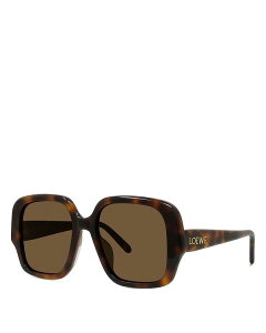 yz Gx fB[X TOXEACEFA ANZT[ Thin Square Sunglasses 54mm Havana/Brown Solid