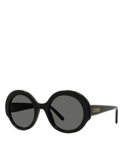 yz Gx fB[X TOXEACEFA ANZT[ Thin Round Sunglasses 52mm Black/Gray Solid