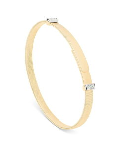 �}���R �r�`�F�S ���f�B�[�X �A�N�Z�T���[ �u���X���b�g�E�o���O���E�A���N���b�g Marco Bicego 18K Yellow Gold Masai Diamond Pav Two Station Thin Bangle Bracelet Gold/White �z���C�g