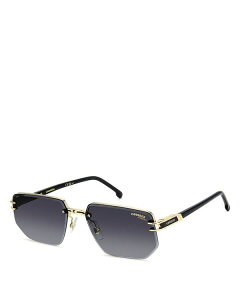 J[i fB[X ANZT[ TOXEACEFA Carrera Geometric Sunglasses 60mm Gold/Gray Gradient O[