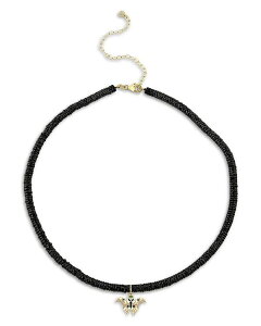 Vhj[G@ fB[X ANZT[ lbNXE`[J[Ey_ggbv [X Wicked x Sydney Evan 14K Yellow Gold Multi Gemstone Elphaba Moth Pendant Sydney Evan Necklace 18" Black/Gold ubN