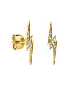 �V�h�j�[�G���@�� ���f�B�[�X �A�N�Z�T���[ �s�A�X�E�C�������O Sydney Evan 14K Yellow Gold Diamond Lightning Bolt Stud Earrings Gold �S�[���h